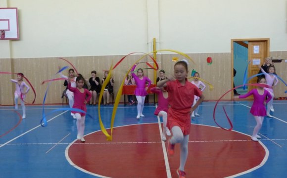 Sports Dance With Ribbons In Kindergarten